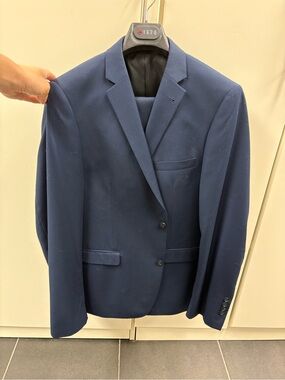 1670-Men's Navy Two-Button Blazer & pant suit Classic Formal Jacket & pant suit
